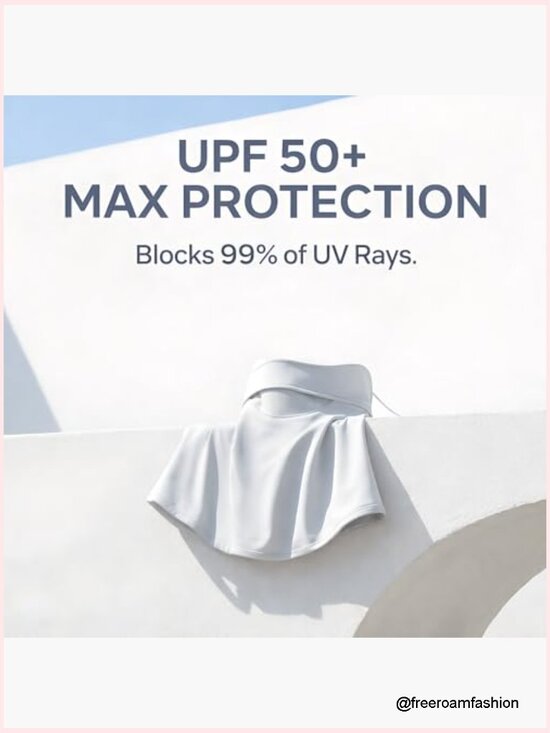 UPF 50+ Full Face Sun Protection Mask with Neck Coverage for Outdoor
